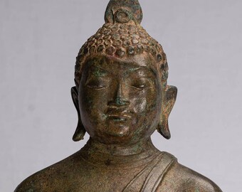仏像 - アンティーク スリランカ スタイル ブロンズ 座禅瞑想
