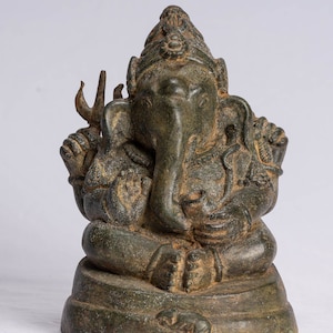 アンティーク タイ風ブロンズ Tri Muhkthi Ganapathi 三頭