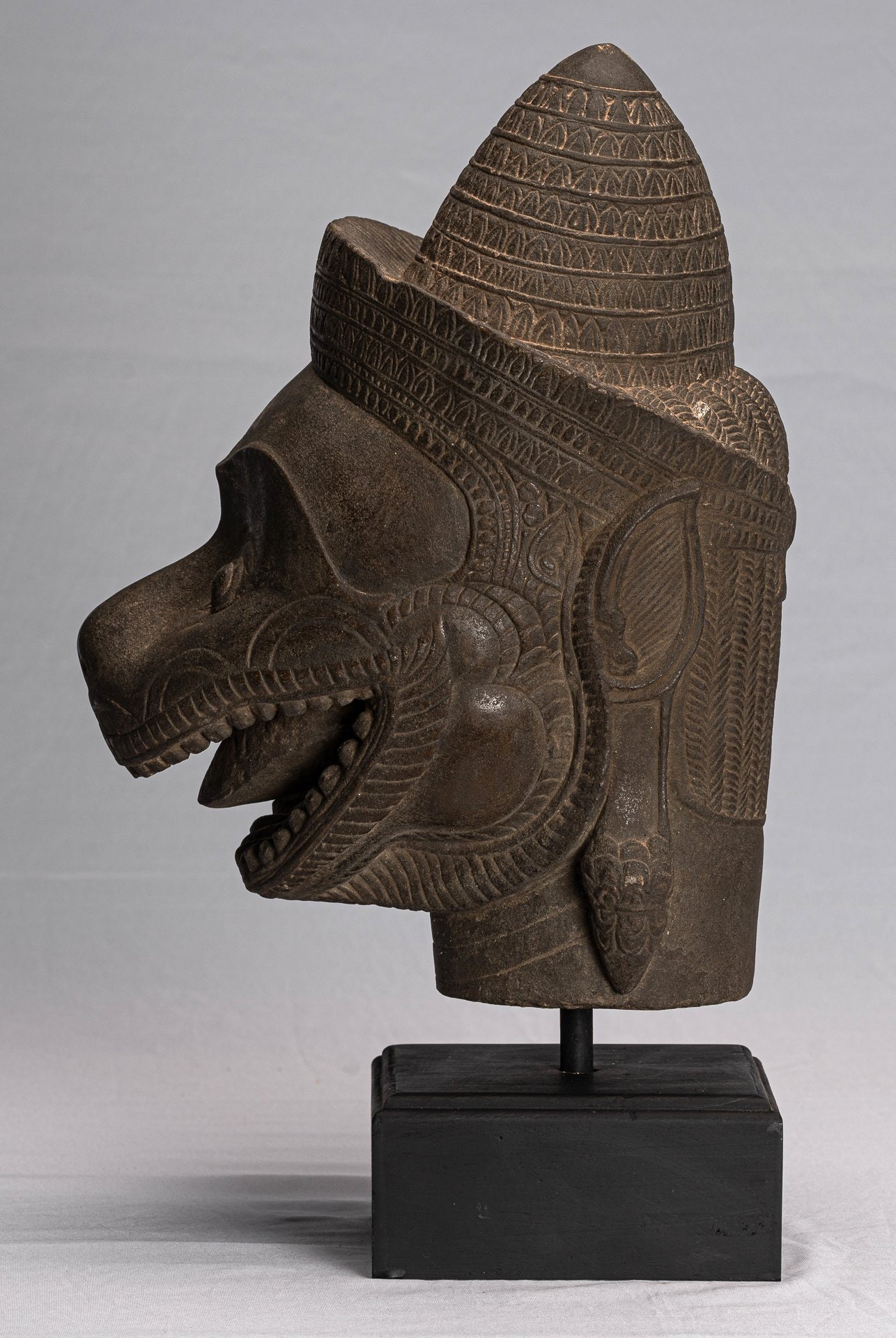 Yaksha Statue - Antique Khmer Stone Koh Ker Style Yaksha