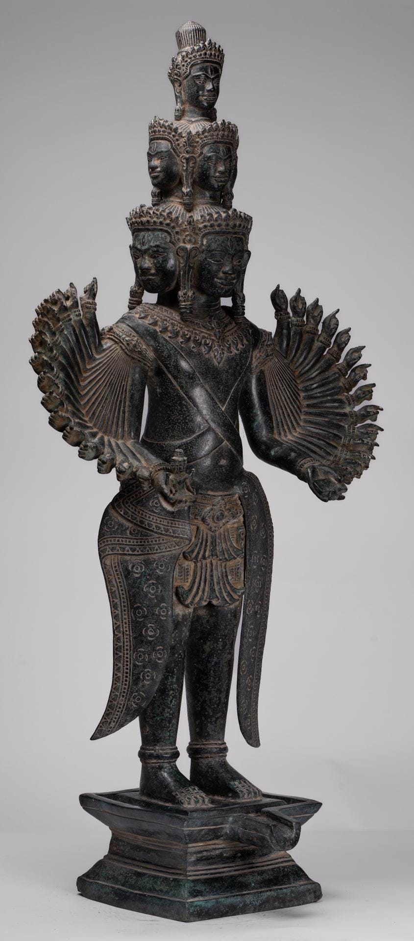 神像 - アンティーク クメール スタイル アンコール ワット 般若波羅蜜