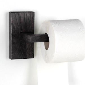 Toilet Paper Holder Kit with Leather Strap Hooks & Wood Dowel – Keyaiira