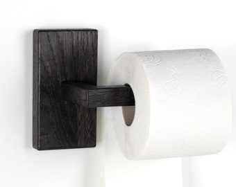 Black Toilet Paper Holder, Wood Toilet Roll Holder