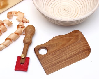 Bread lame with dough scraper set, Personalized baker gifts, Engraved bread baking tool set in gift box