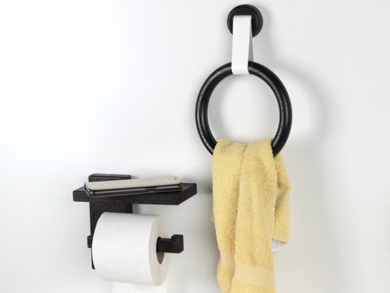 Black Toilet Paper Holder With Shelf Toilet Roll Holder Black