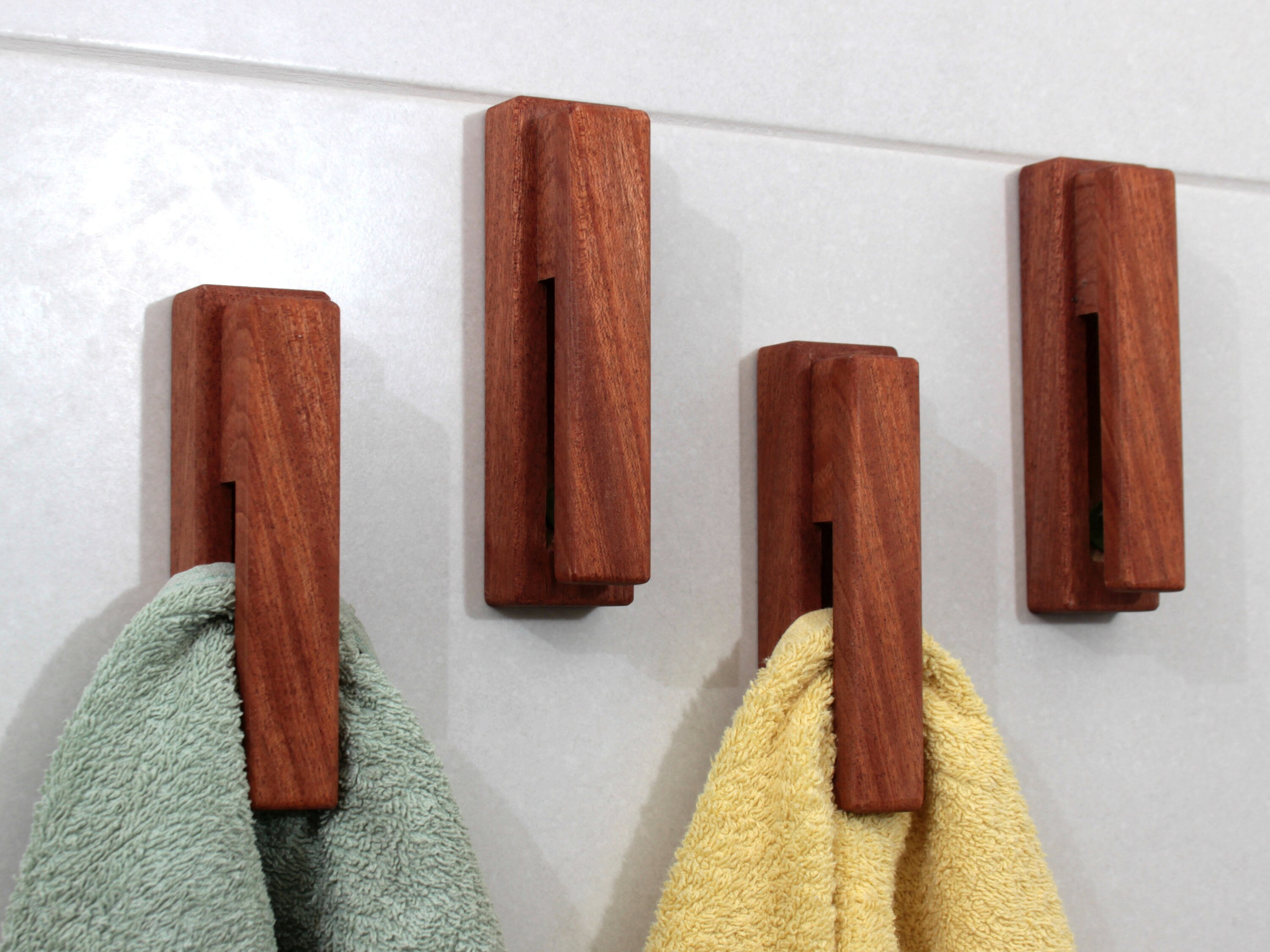Decorative Wooden Strong Wall Hook Clothes Bag Bathroom Towel Hanger Holder