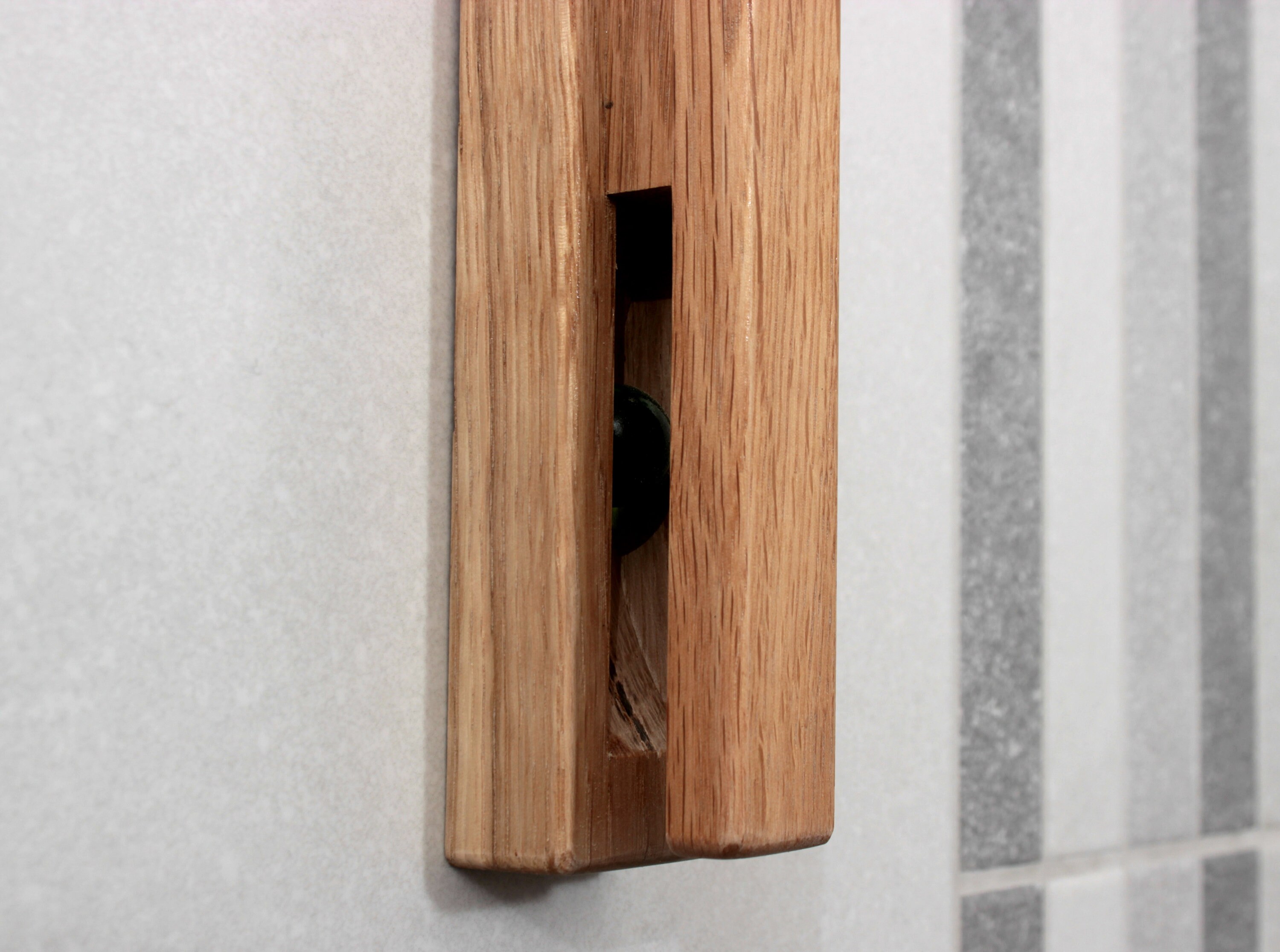 Oak Wood Towel Holder Set of 3 Bathroom Hooks Kitchen Towel Hooks