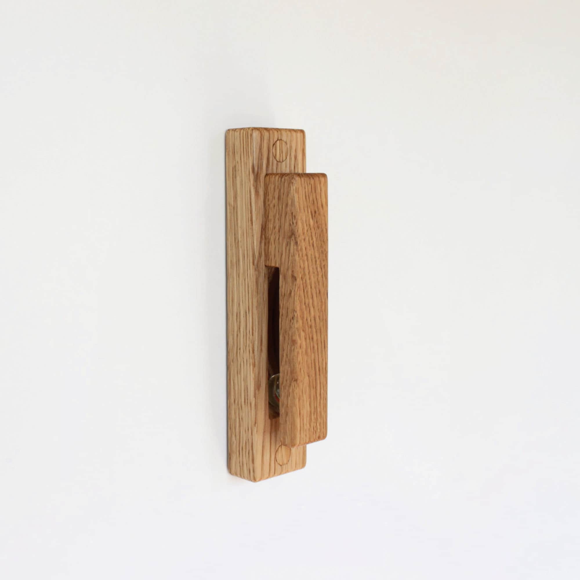 Ganci A Muro In Rovere Massello – Set Da 6 Pezzi, Stile Minimalista, Robusti E Naturali Per Appendere Vestiti, Borse E Asciugamani - 4