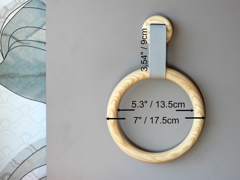 Walnut Wood Towel Ring Wooden Wall Towel Rack Personalized Etsy