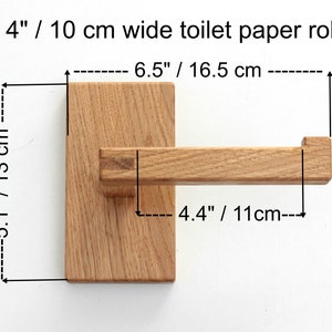 Ash wood toilet paper holder rack image 9