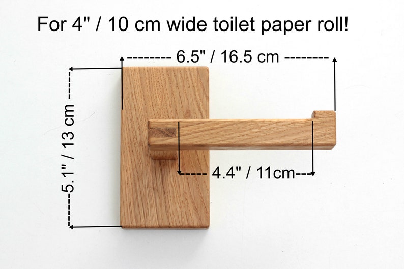 Ash wood toilet paper holder rack image 9