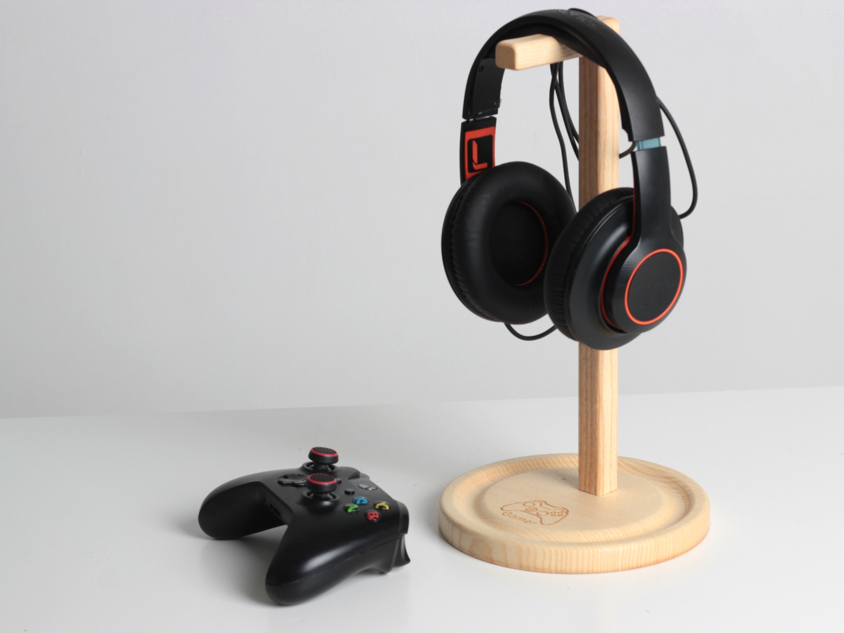 Headset stand with Xbox or PS controller holder Personalized Etsy
