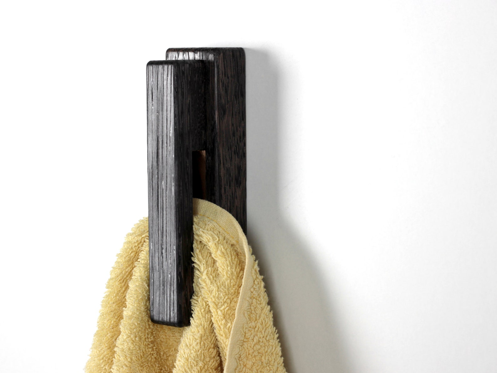 Hand Towel Holder Wood Towel Hook Bathroom Accessories Black - Etsy