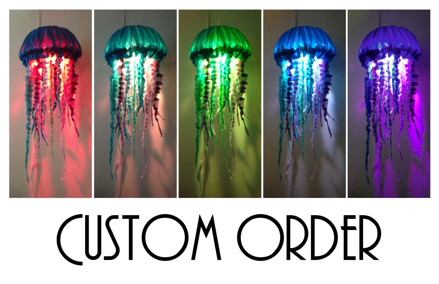 Jellyfish Lamp Plugin Light Up ColorChanging LED Etsy