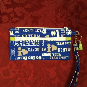 2-zip pouch with wrist strap