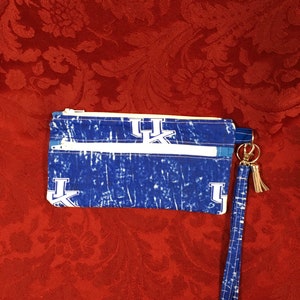 2-zip pouch with wrist strap