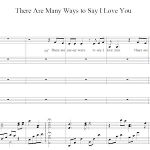 Many Ways to Say I Love You - Mr. Rogers - Arranged for 4 Voices & Piano