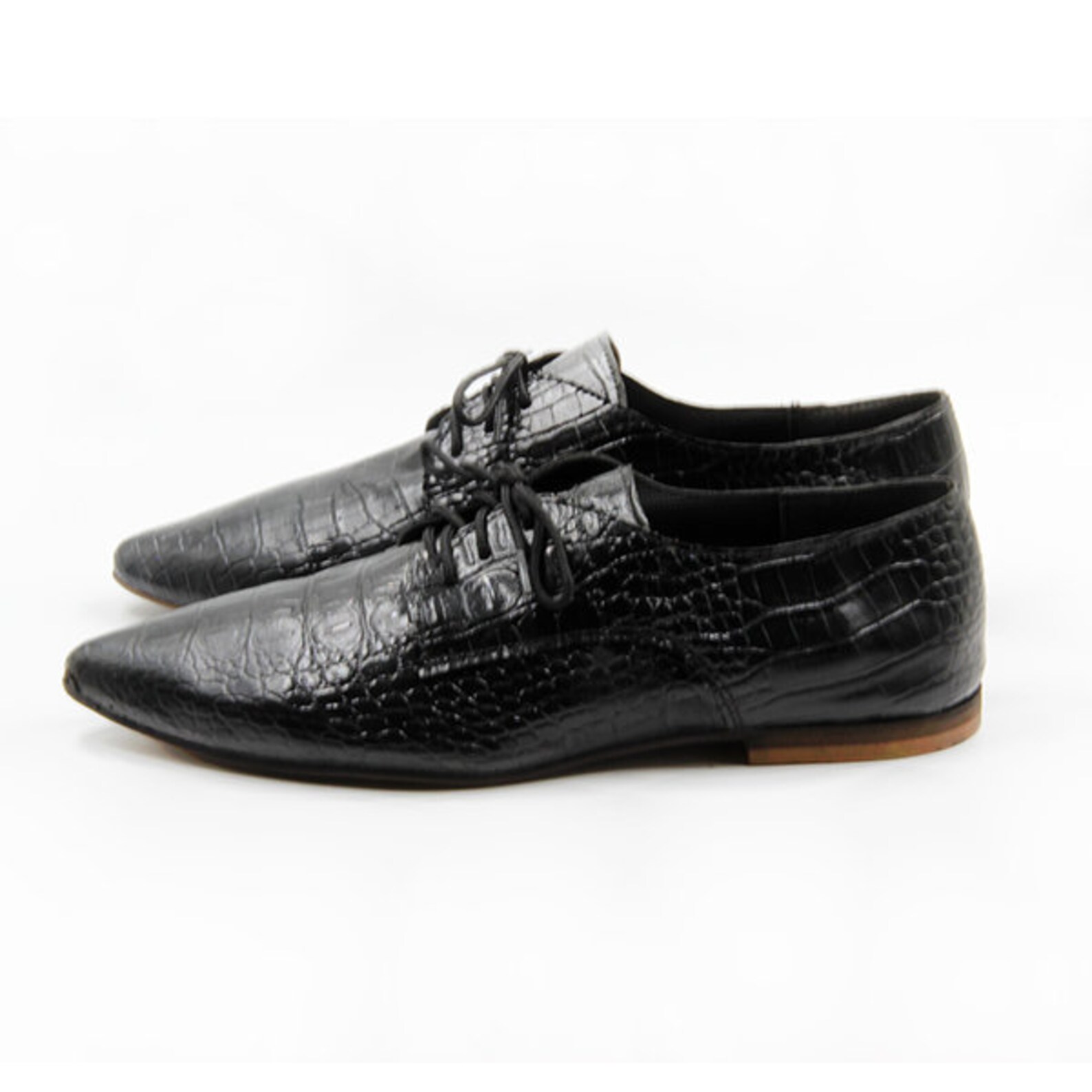 New Handmade Vegan Black Oxford Shoes Black Python Vegan Etsy