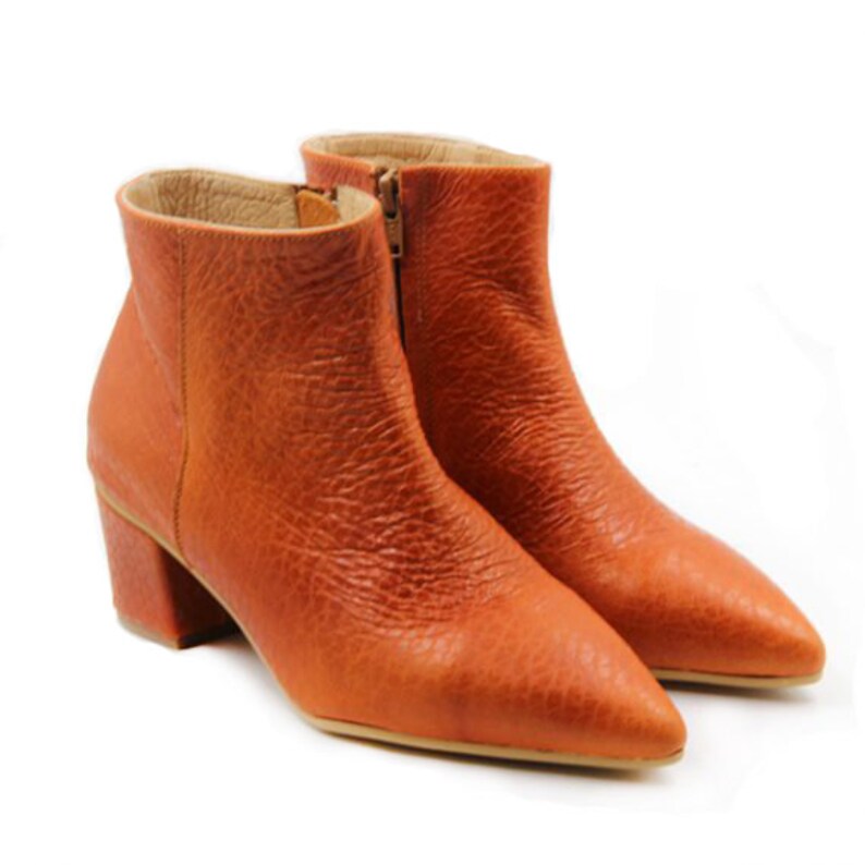 long orange boots