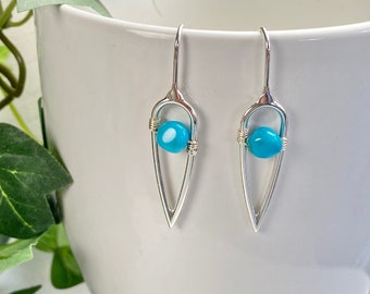 Sleeping Beauty Turquoise Earrings - Turquoise Jewelry - Southwest Jewelry - Robins Egg Blue Jewelry - Beauty Spear