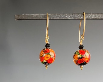 Murano Earrings - Murano Jewelry - Spanish Inspired - Italian Jewelry - Venetian Glass Jewelry - Madrid