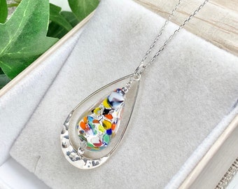 Murano Glass Necklace - Venetian Glass Jewelry - Adjustable Chain - Murano Pendant - Italian Jewelry - Bell
