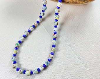 Venetian Glass Necklace - Venetian Jewelry - Vintage Beads Jewelry - Beaded Necklace - Vintage Murano