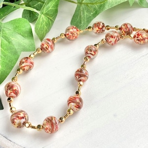 Venetian Glass Necklace - Beaded Necklace - Venetian Jewelry Gift - New World Red