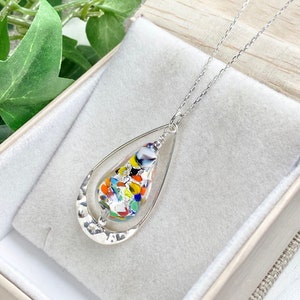 Venetian Glass Necklace - Venetian Glass Jewelry - Adjustable Chain - Venetian Pendant - Italian Glass - Bell