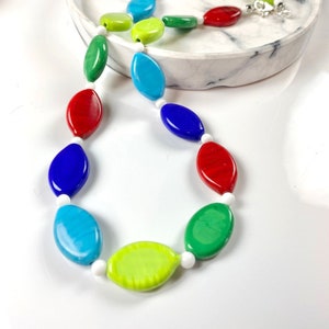 Venetian Glass Necklace - Venetian Glass Jewelry - Vintage Venetian Beads - Murano Garden