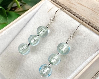 Venetian Glass Earrings - Venetian Glass Jewelry - Italian Glass - Ice Drips