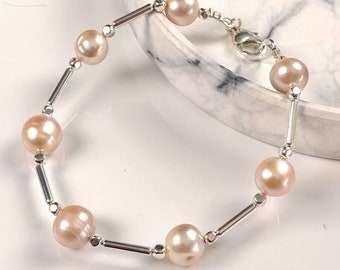 Pearl Bracelet - Pearl Jewelry - Bridal Jewelry - Wedding Gift - Pearl Moon