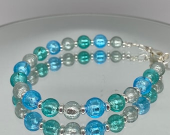 Venetian Glass Bracelet - Venetian Jewelry - Beaded Bracelet - Italian Glass - Sea Venice Bracelet