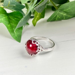 Venetian Glass Ring - Venetian Jewelry - Venetian Jewelry - Red Ring -  Italian Glass - Red Dot