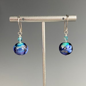 Venetian Glass Earrings - Venetian Jewelry - Venetian Glass Jewelry - Artisan Bead Jewelry - Purple Earrings - Flower Earrings - Buds
