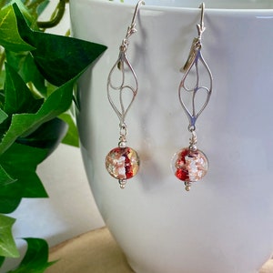 Venetian Glass Earrings - Venetian Jewelry - Venetian Earrings - Artisan Jewelry -  Italian Glass Jewelry - Venetian Drops