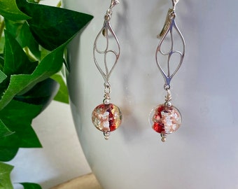 Murano Glass Earrings - Murano Jewelry - Venetian Earrings - Artisan Jewelry -  Italian Jewelry - Venetian Drops