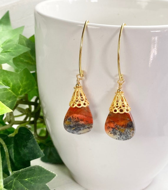 Petrified cheap wood earrings