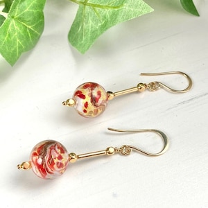 Venetian Glass Earrings - Venetian Jewelry - Italian Glass Gift - New World Red