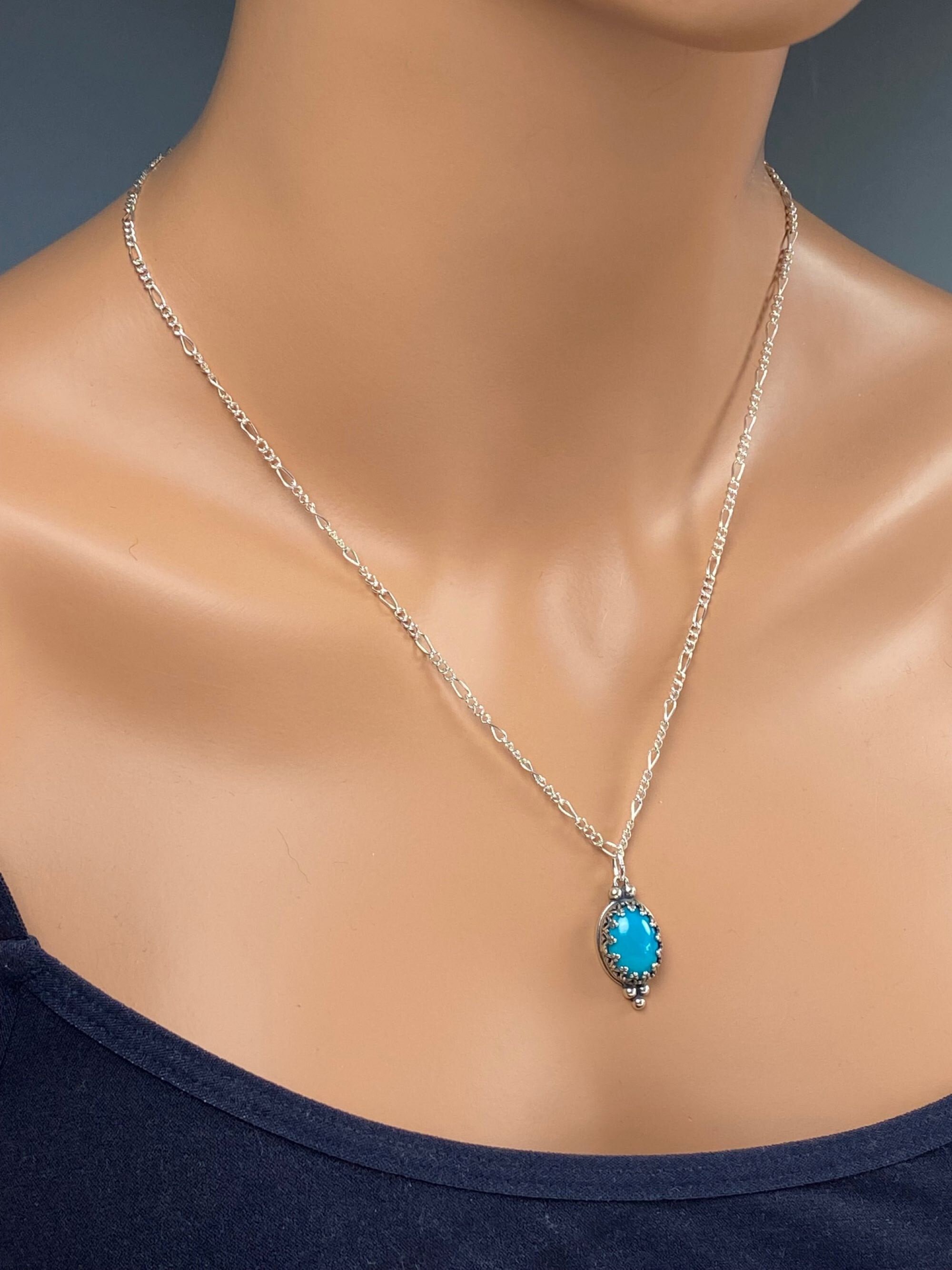 Sleeping Beauty Turquoise Necklaceロンハーマン Sleeping Beauty Turquoise Cabochon Necklace – Sorrel Sky Gallery