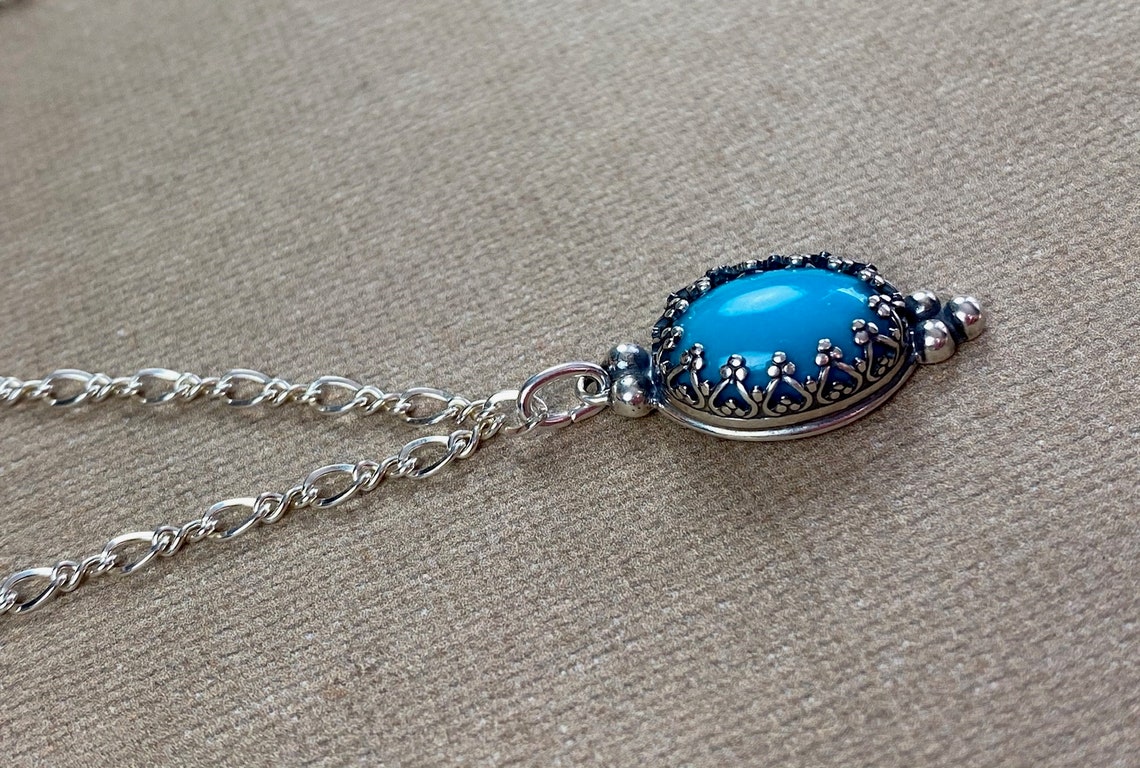 Sleeping Beauty Turquoise Pendant Necklace Rare Turquoise | Etsy