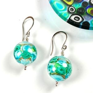 Venetian Glass Earrings - Venetian Glass Jewelry - Italian Glass - Cupcake