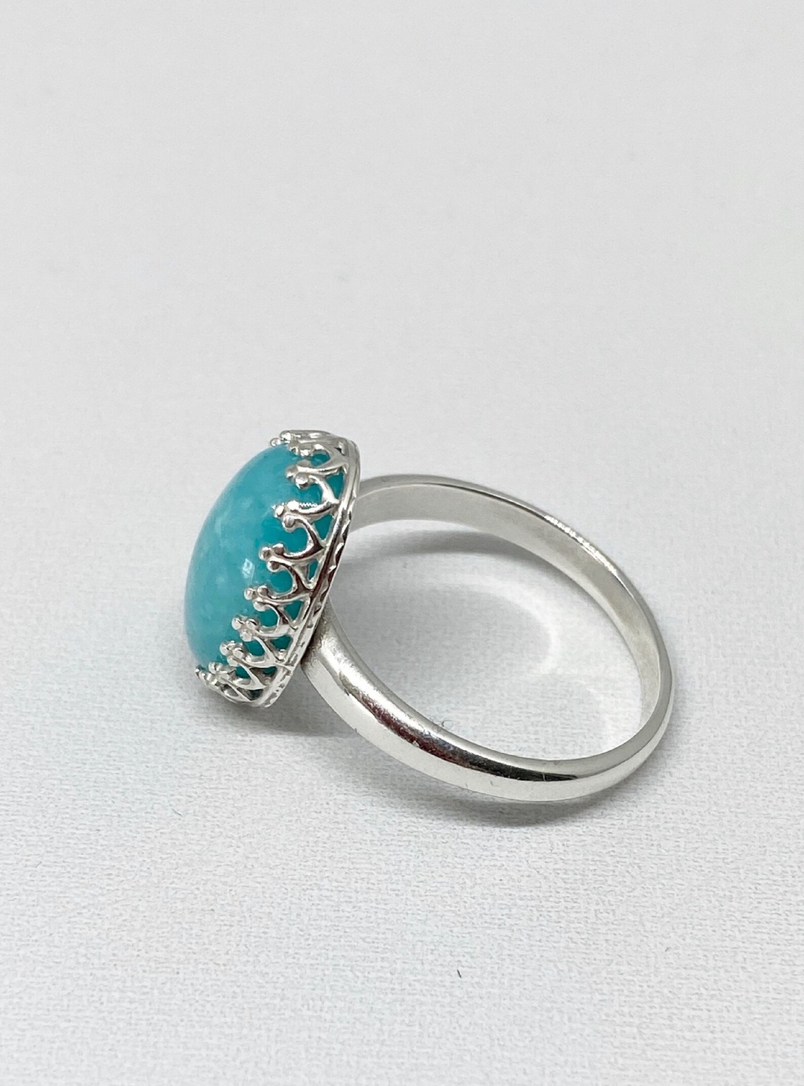 Soledad Blue Amazonite Golden Bronze Ring main image 0