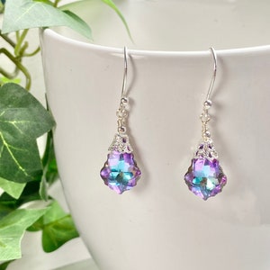 Crystal Earrings - Crystal Jewelry - Bridesmaids Jewelry - Aurora Borealis Earrings  - Crystal Earrings - Bridal earrings - Icy