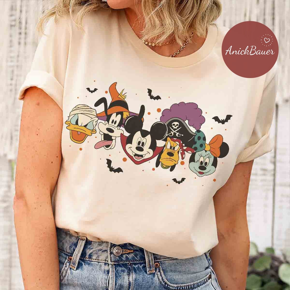 Vintage Disney Characters Halloween Shirt
