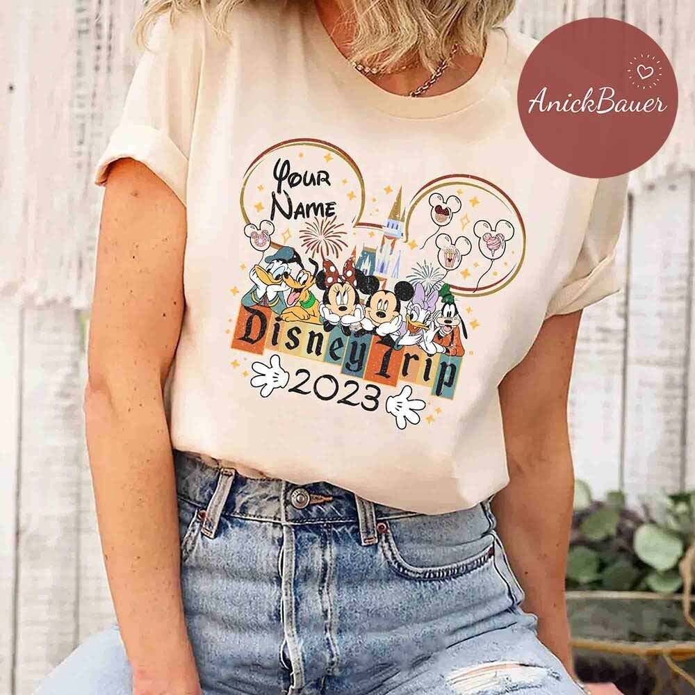 Discover Personalized Disney Trip 2023 Shirt Lovely Mickey And Friends Disneyworld Tshirt