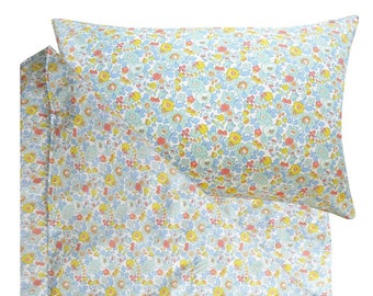 Bedding made with Liberty Fabric Betsy Sage