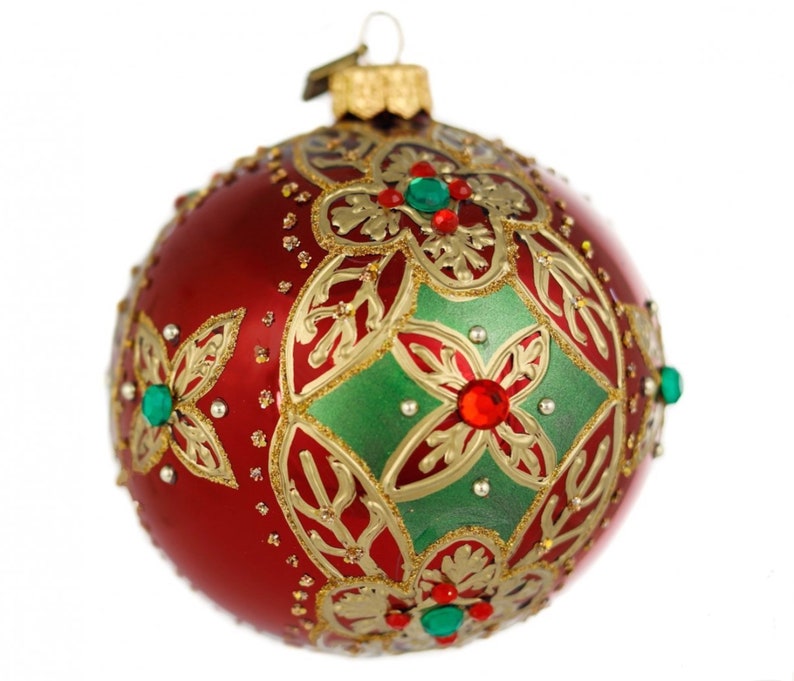 Hand Blown Glass Ornamentchristmas Courtlyhandmade Glass Ball