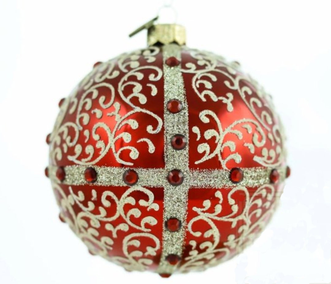 Hand Blown Glass Ornamentchristmas Ornamentalhandmade Glass Ball