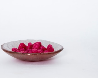 Glass Bowl small, decorative bowl, Unique Contemporary glass for housewarming gift