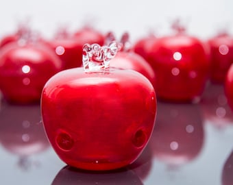 Apple Sculpture decor, glass art, house decoration.